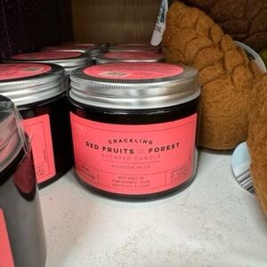 Crackling Red Fruits in the Forest Scented Candle Trader Joe